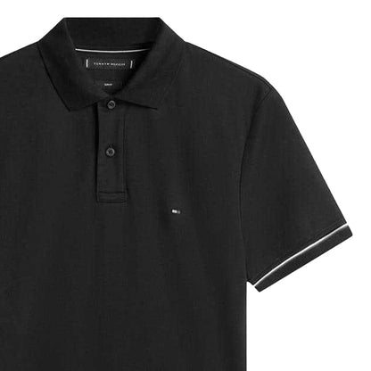 Black - Back - Tommy Hilfiger Mens Liquidtip Collared Short-Sleeved Polo Shirt