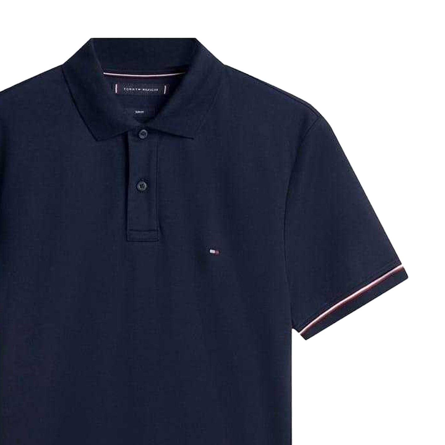 Desert Sky - Back - Tommy Hilfiger Mens Liquidtip Collared Short-Sleeved Polo Shirt