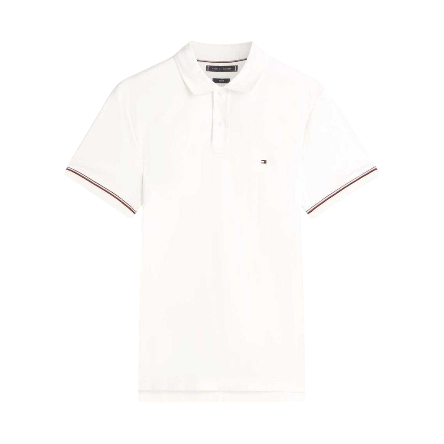 Ecru - Front - Tommy Hilfiger Mens Liquidtip Collared Short-Sleeved Polo Shirt