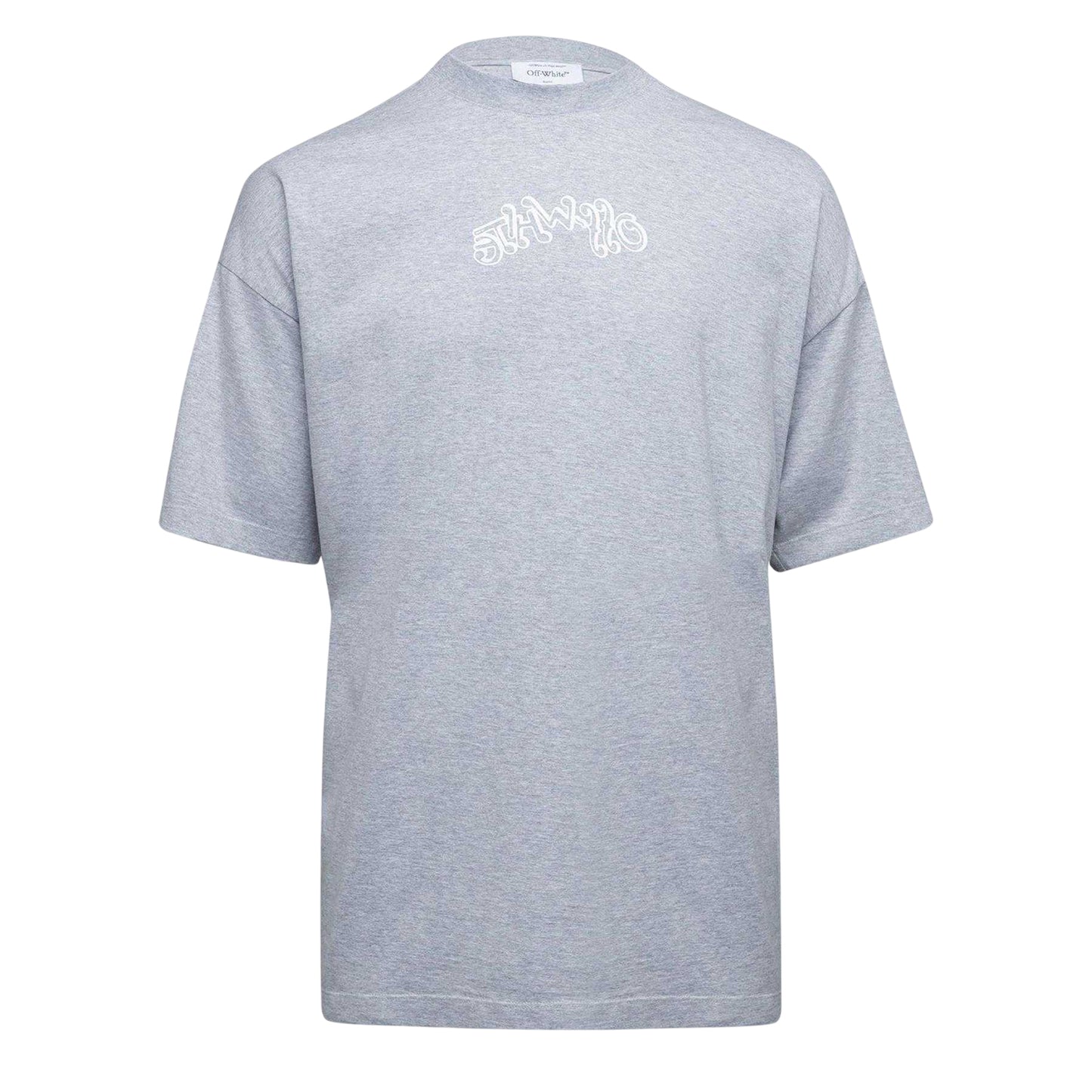 Grey-White - Front - Off White Mens Hl_Music Graphic Print Regular T-Shirt