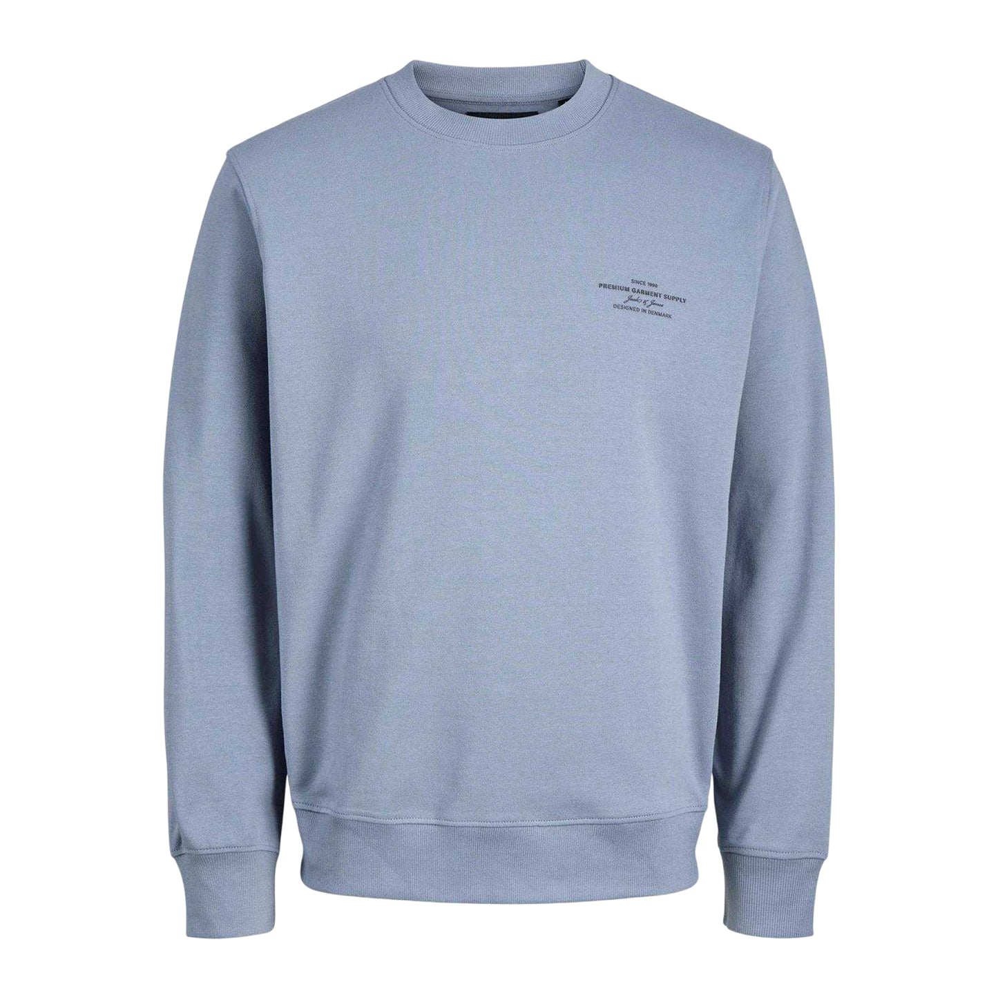 Flint Stone - Front - Jack And Jones Mens Logo Crew Neck Sweatshirt