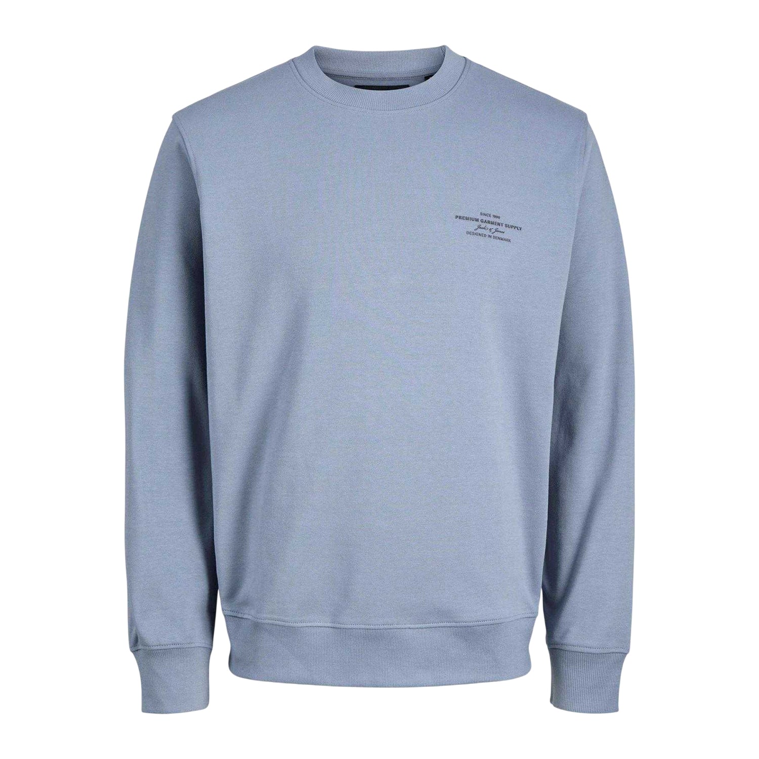 Flint Stone - Front - Jack And Jones Mens Logo Crew Neck Sweatshirt