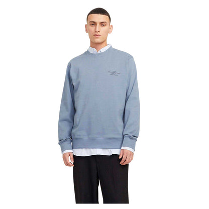 Flint Stone - Side - Jack And Jones Mens Logo Crew Neck Sweatshirt