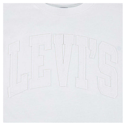 White - Side - Levis Childrens-Kids Embossed Oversized T-Shirt