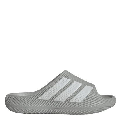 Grey - Front - Adidas Mens Adilette Shower Rubber Sliders