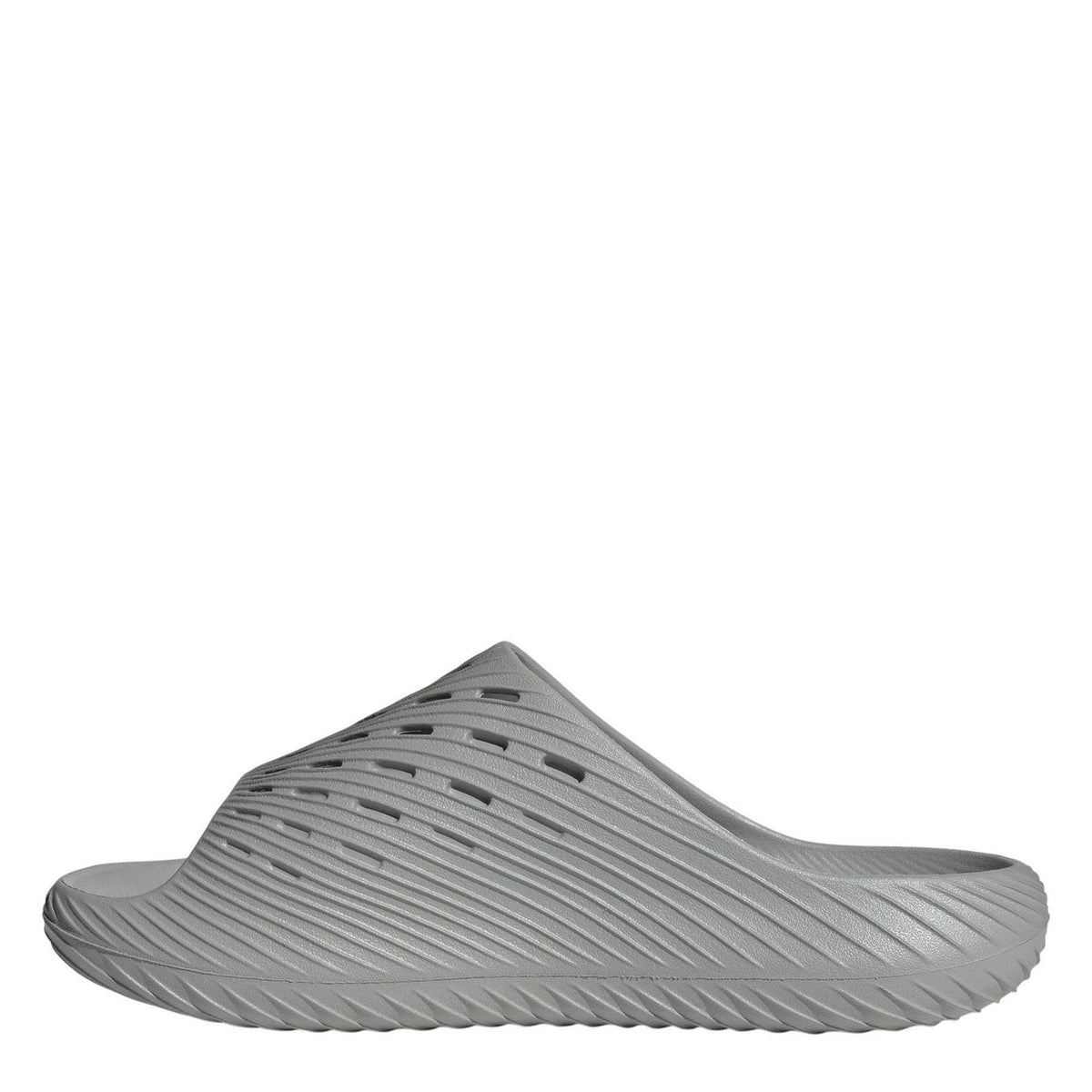 Grey - Back - Adidas Mens Adilette Shower Rubber Sliders