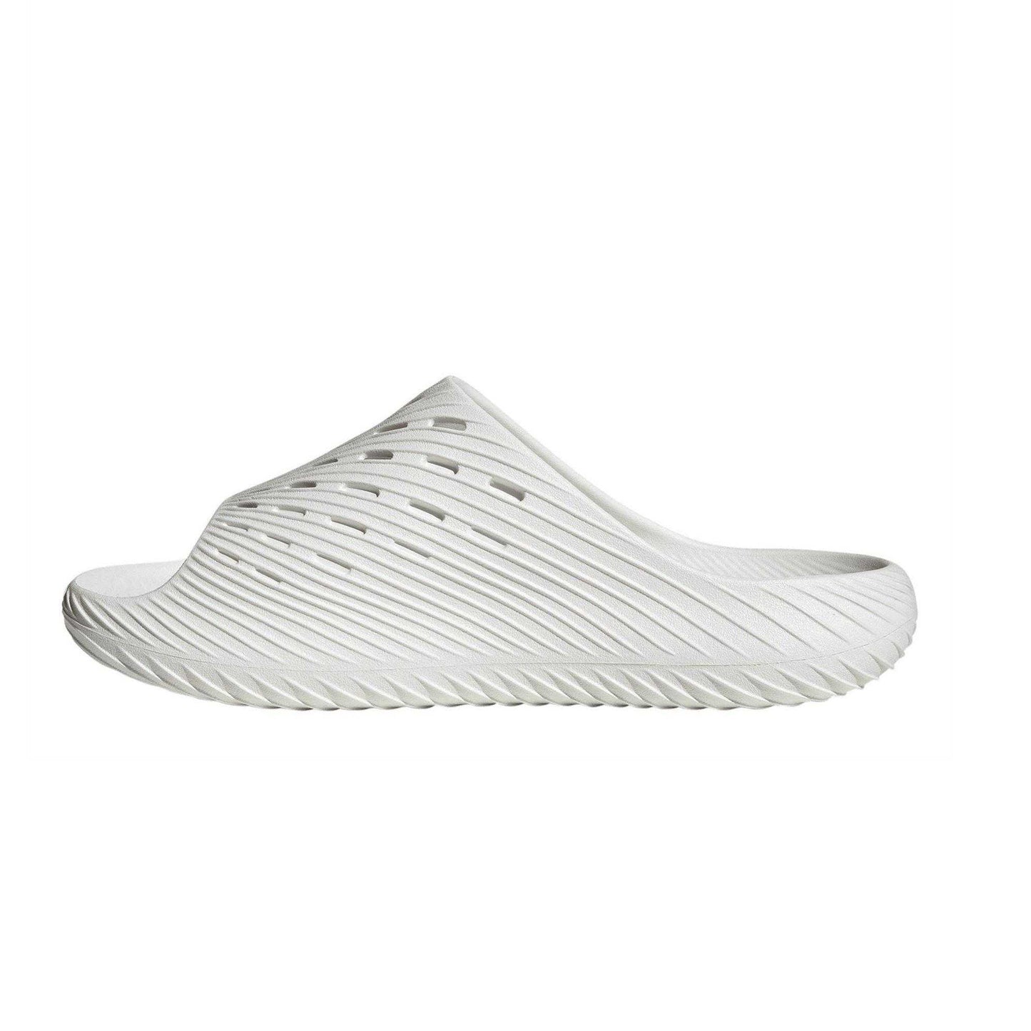 White-Black - Side - Adidas Mens Adilette Shower Rubber Sliders