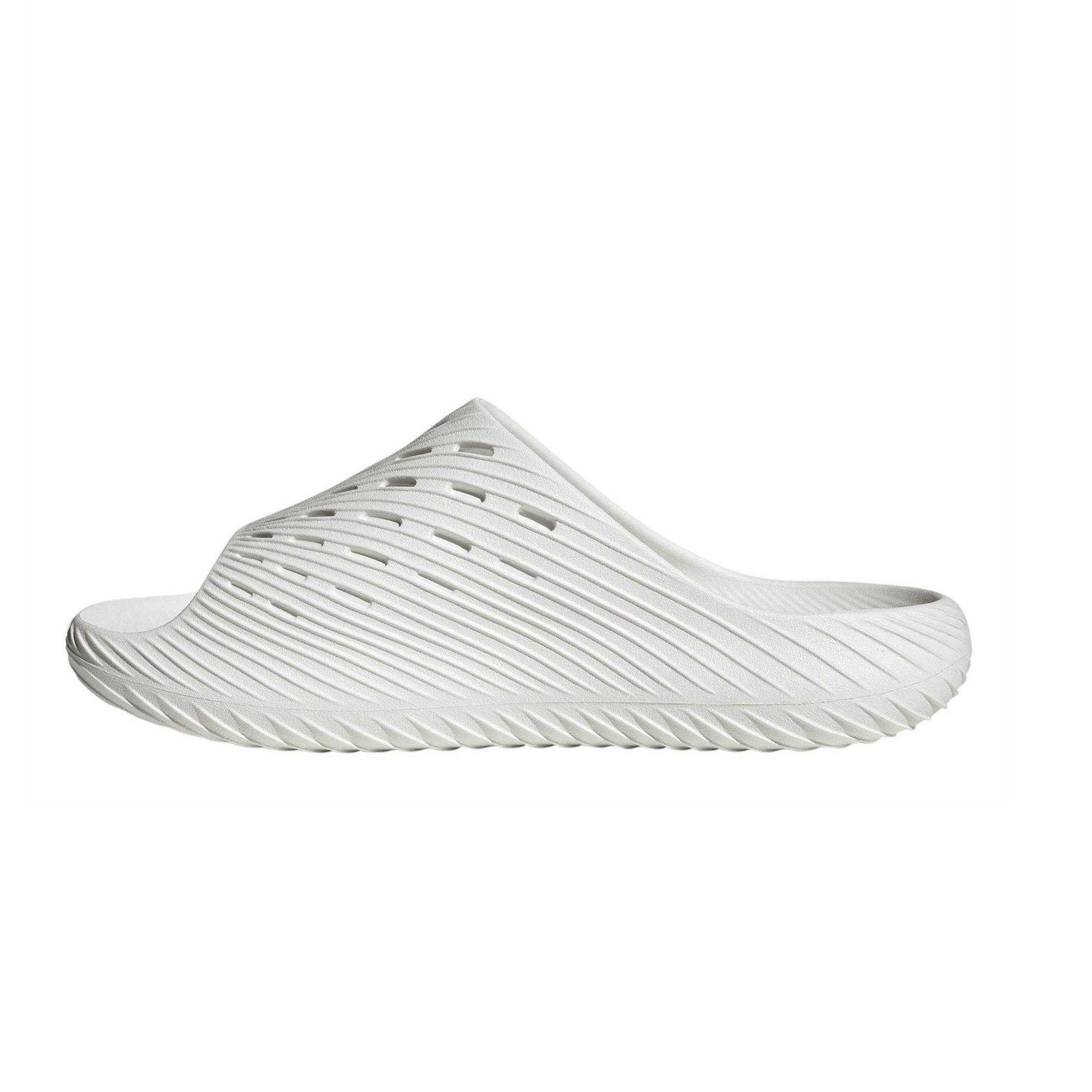 White-Black - Side - Adidas Mens Adilette Shower Rubber Sliders