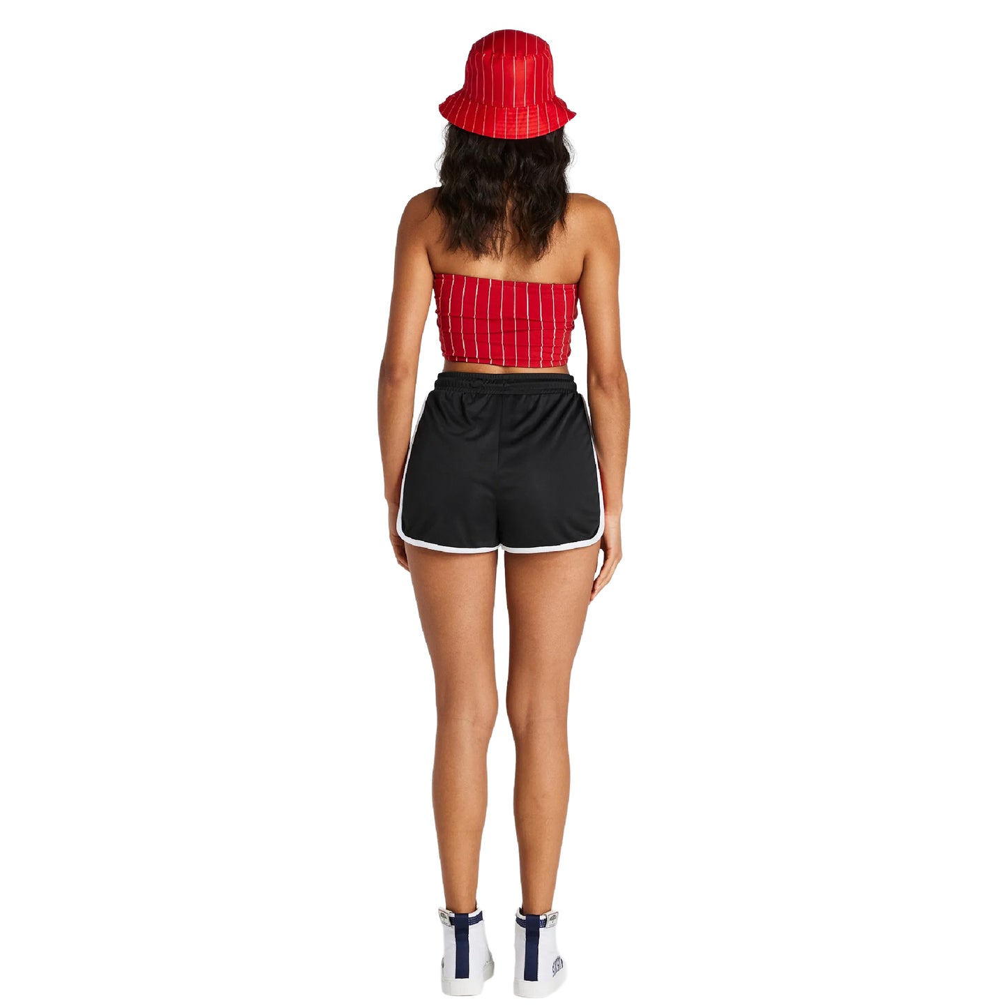 Black - Back - SikSilk Womens-Ladies Panelled Running Shorts