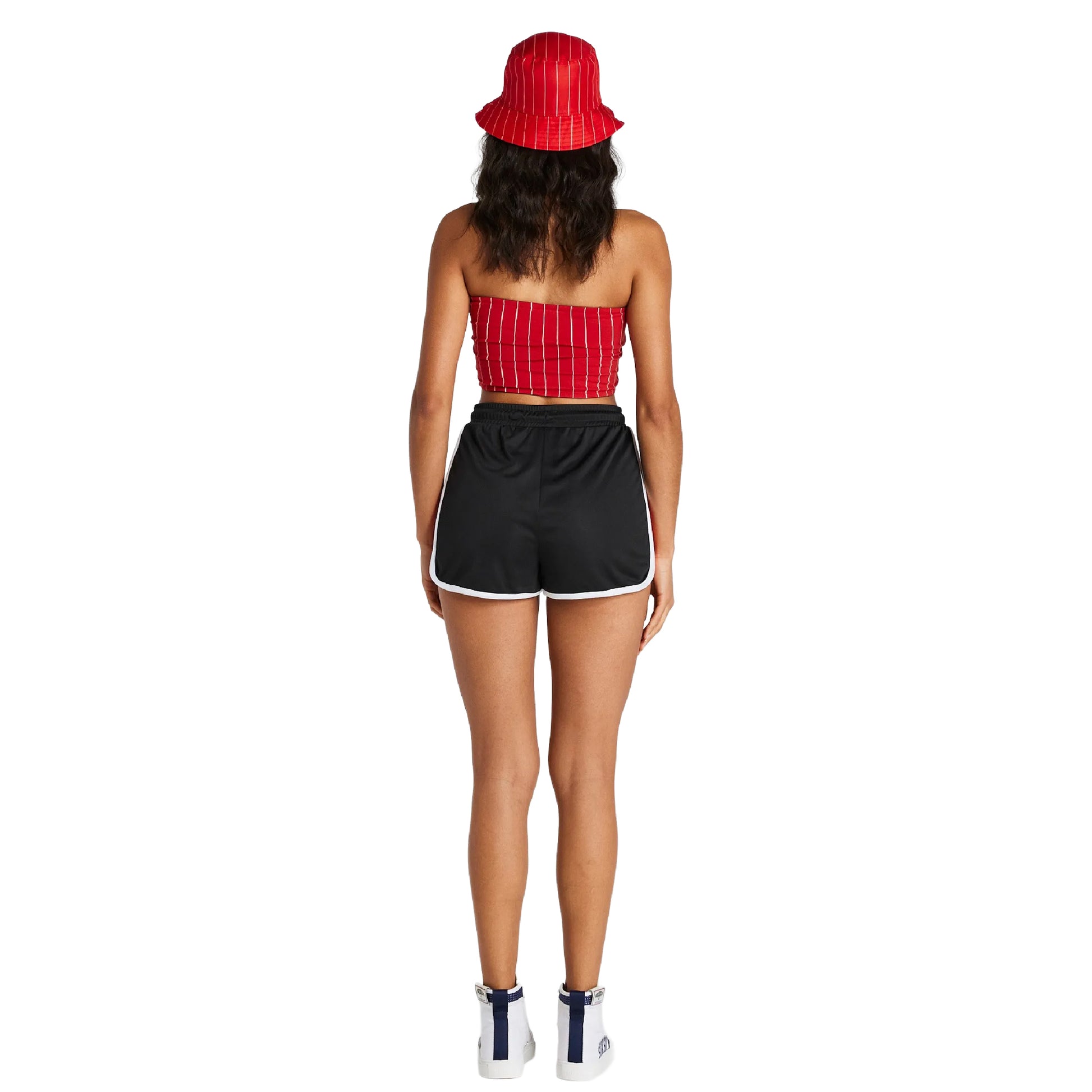 Black - Back - SikSilk Womens-Ladies Panelled Running Shorts