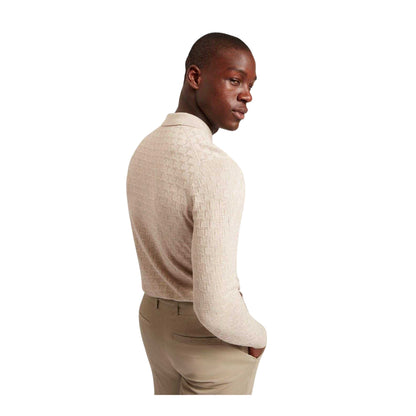 Natural - Back - Ted Baker Mens Short-Sleeved Polo Shirt