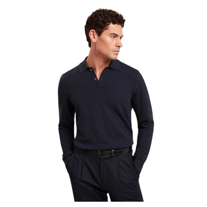 Navy - Side - Ted Baker Mens Short-Sleeved Polo Shirt