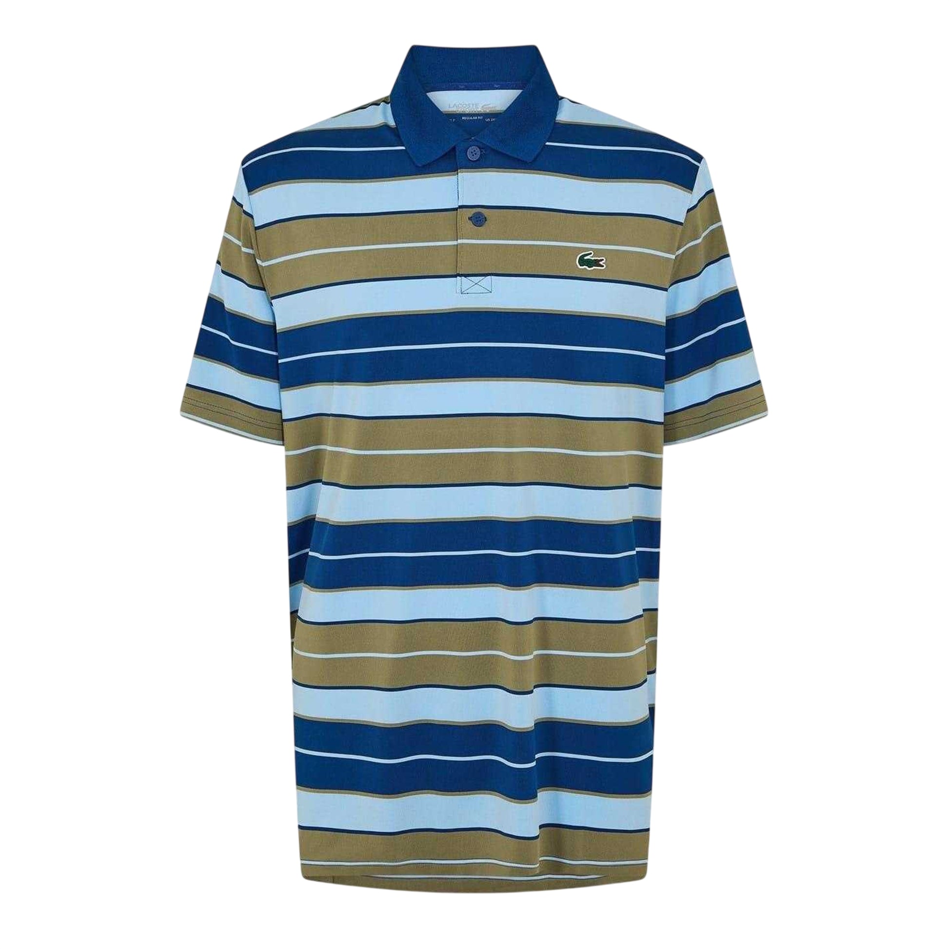 Khaki Tone-Globe - Front - Lacoste Mens Regular Short-Sleeved Polo Shirt
