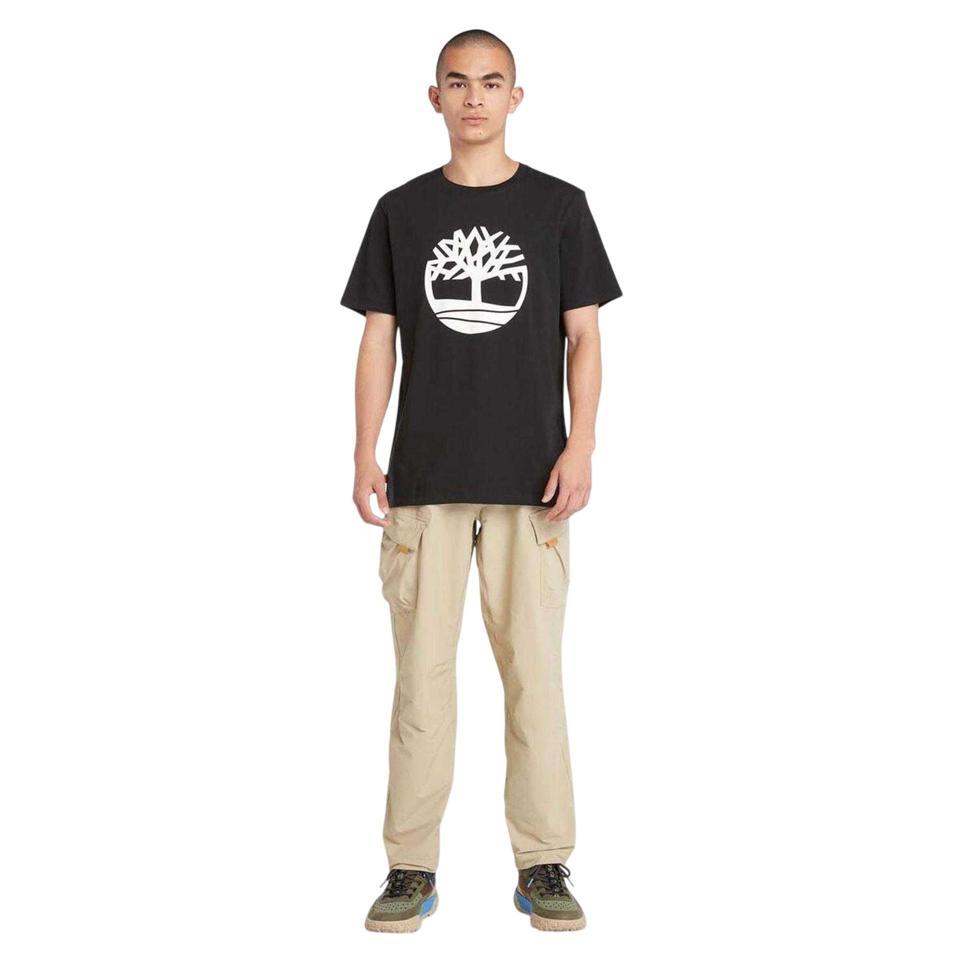 Black - Side - Timberland Mens Northwood Tree Logo Regular T-Shirt