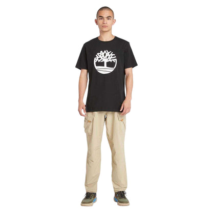 Black - Side - Timberland Mens Northwood Tree Logo Regular T-Shirt