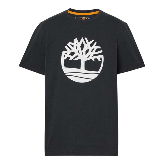 Black - Front - Timberland Mens Northwood Tree Logo Regular T-Shirt