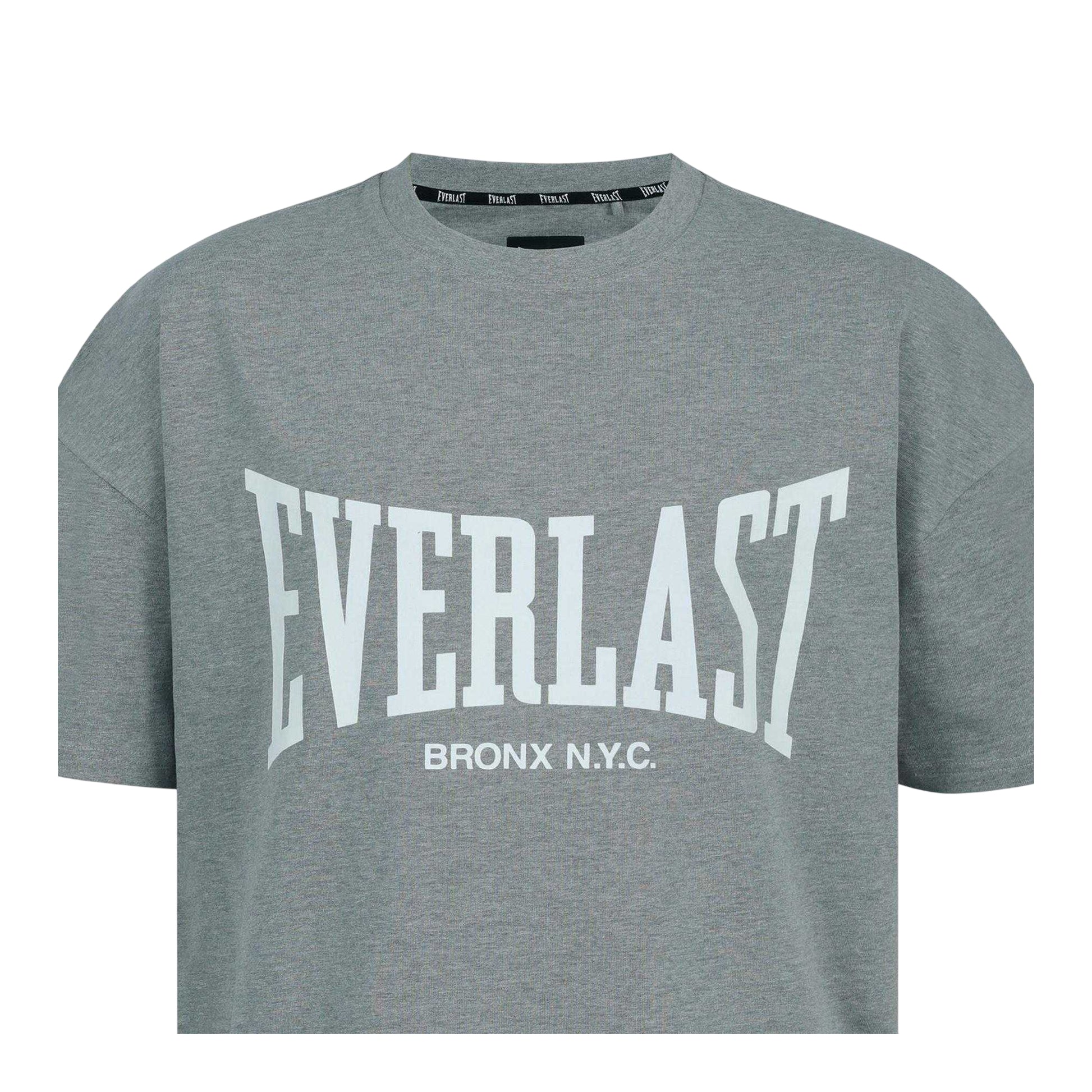Charcoal - Side - Everlast Mens Bronx Graphic Oversized T-Shirt