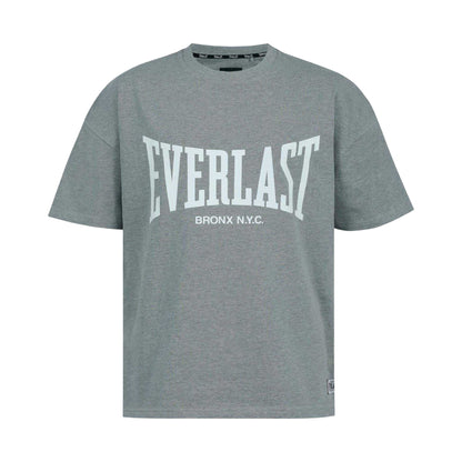 Charcoal - Front - Everlast Mens Bronx Graphic Oversized T-Shirt