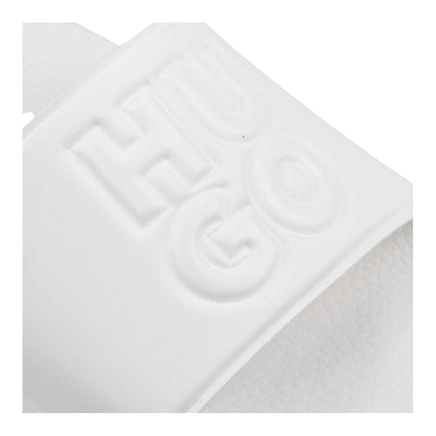 White - Lifestyle - Hugo Boss Womens-Ladies Match It Stacked Logo Flat Sliders