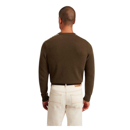 Olive - Back - Ted Baker Mens Textured Tailored Sweatshirt