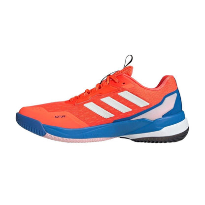 Orange-Royal Blue - Back - Adidas Mens Crazyflight 6 Volleyball Shoes