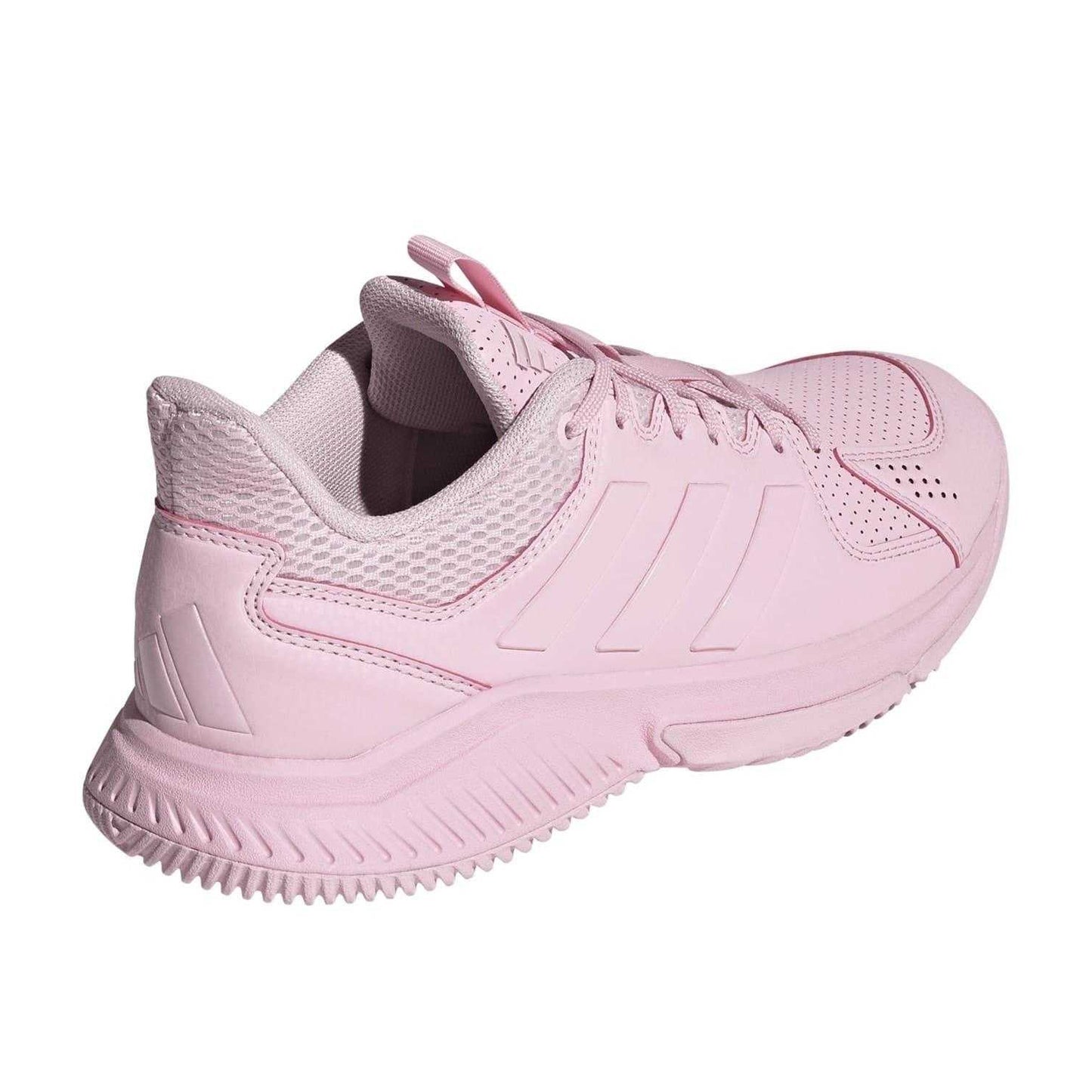 Pink - Back - Adidas Womens-Ladies Court Flight Cloudfoam Trainers