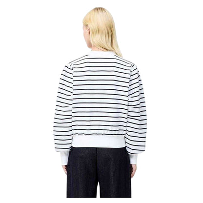 White - Back - French Connection Womens-Ladies Sunday Ribbed Puff Sleeve Sweatshirt