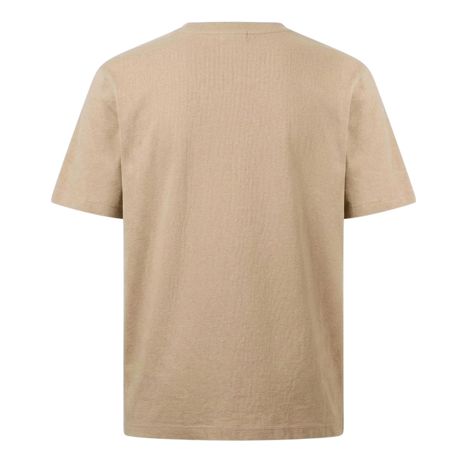 Almond - Back - Maison Kitsuné Mens Dressed Fox Cotton T-Shirt