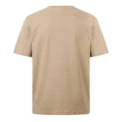 Almond - Back - Maison Kitsuné Mens Dressed Fox Cotton T-Shirt