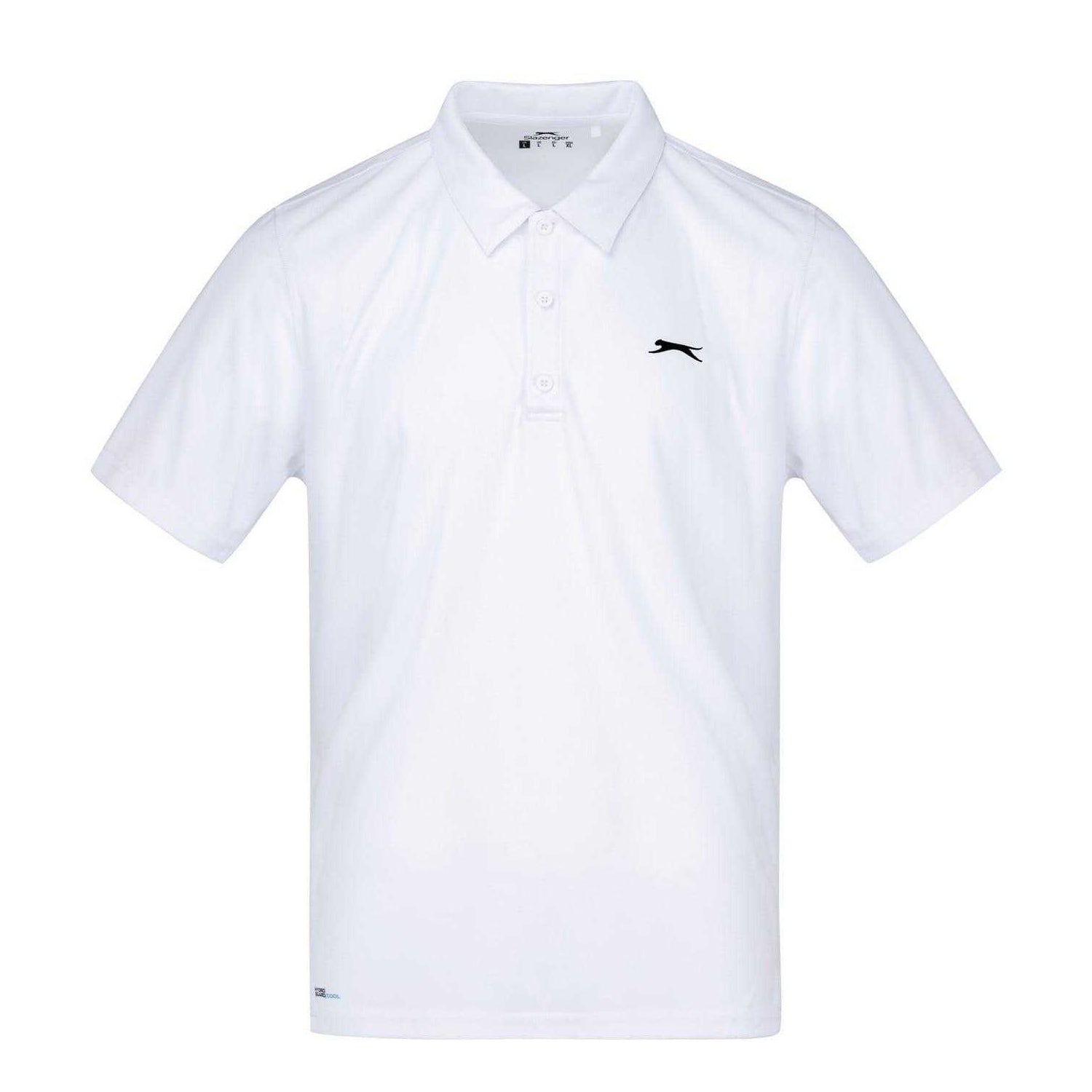White - Front - Slazenger Mens Court Polo Shirt