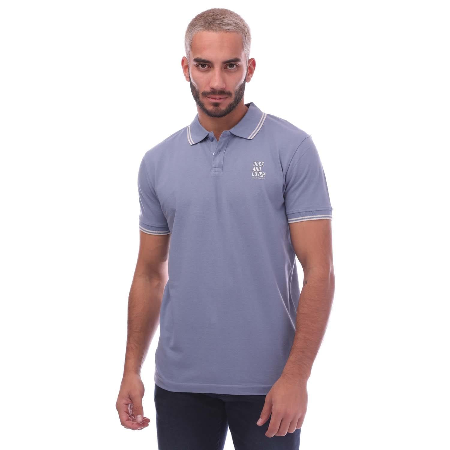 Blue - Front - Duck and Cover Mens Sameer Polo Shirt