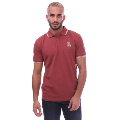Red - Front - Duck and Cover Mens Sameer Polo Shirt
