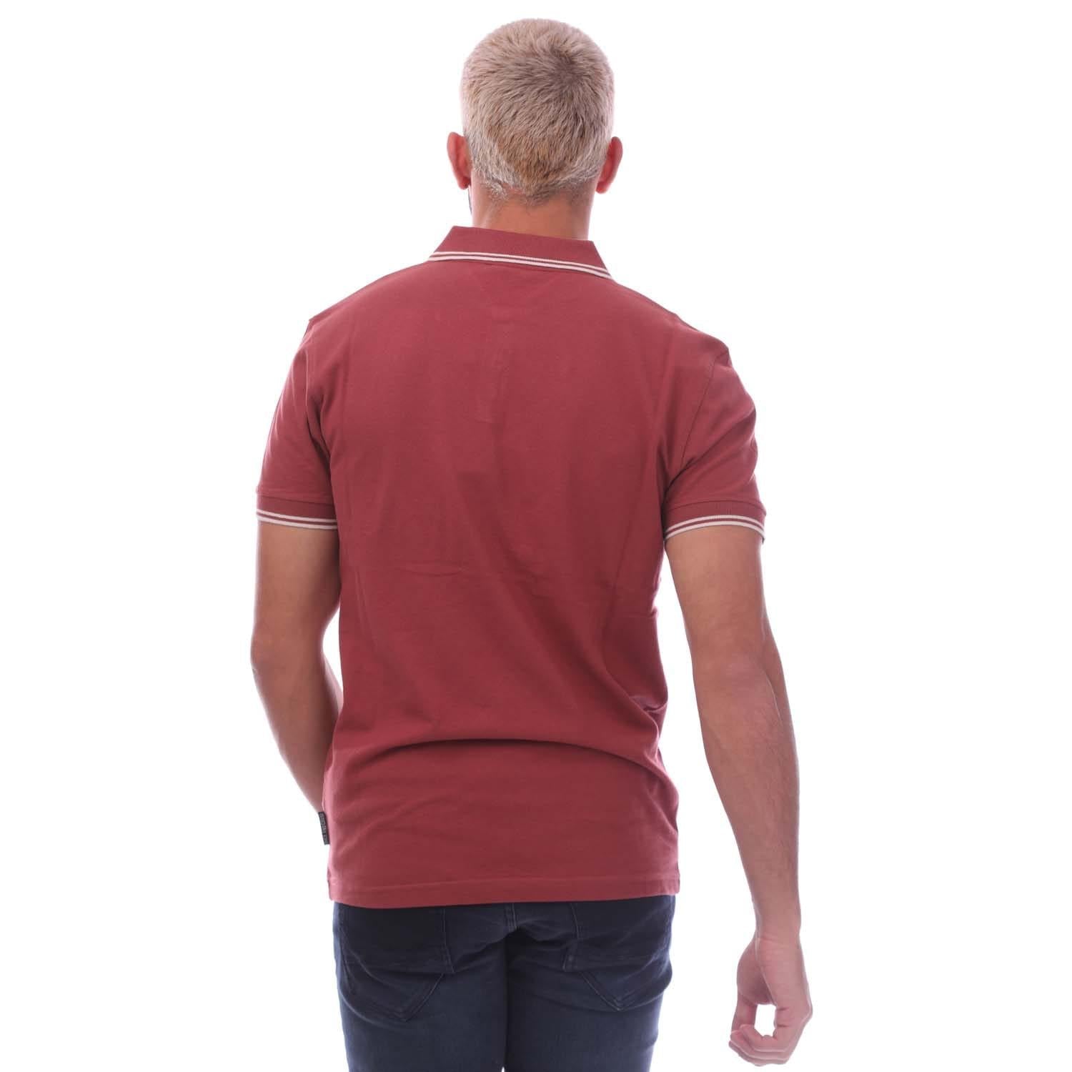 Red - Back - Duck and Cover Mens Sameer Polo Shirt