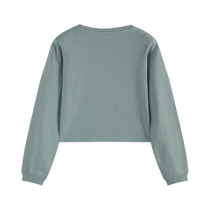 Green - Back - Be You Girls Westside Lettering Crew Neck Sweatshirt