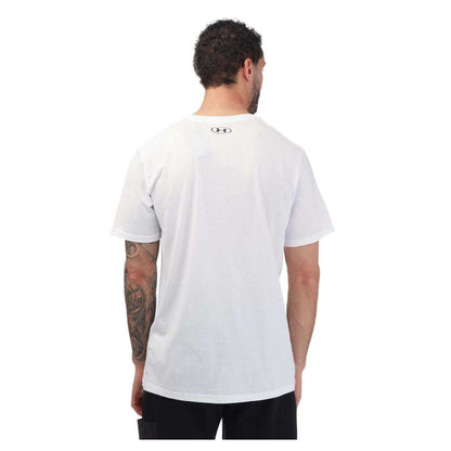 White - Back - Under Armour Mens GL Foundation Back Print Loose Fit T-Shirt
