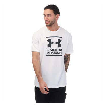 White - Front - Under Armour Mens GL Foundation Back Print Loose Fit T-Shirt