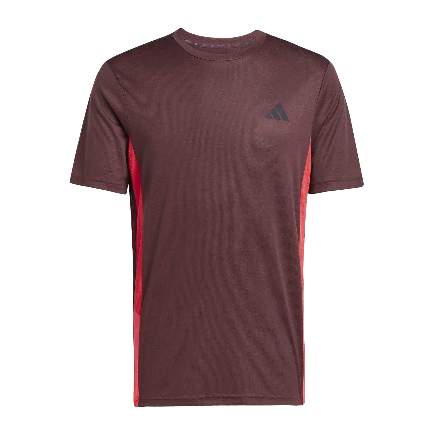 Ruby Red - Front - Adidas Mens Colour Block Regular Training T-Shirt