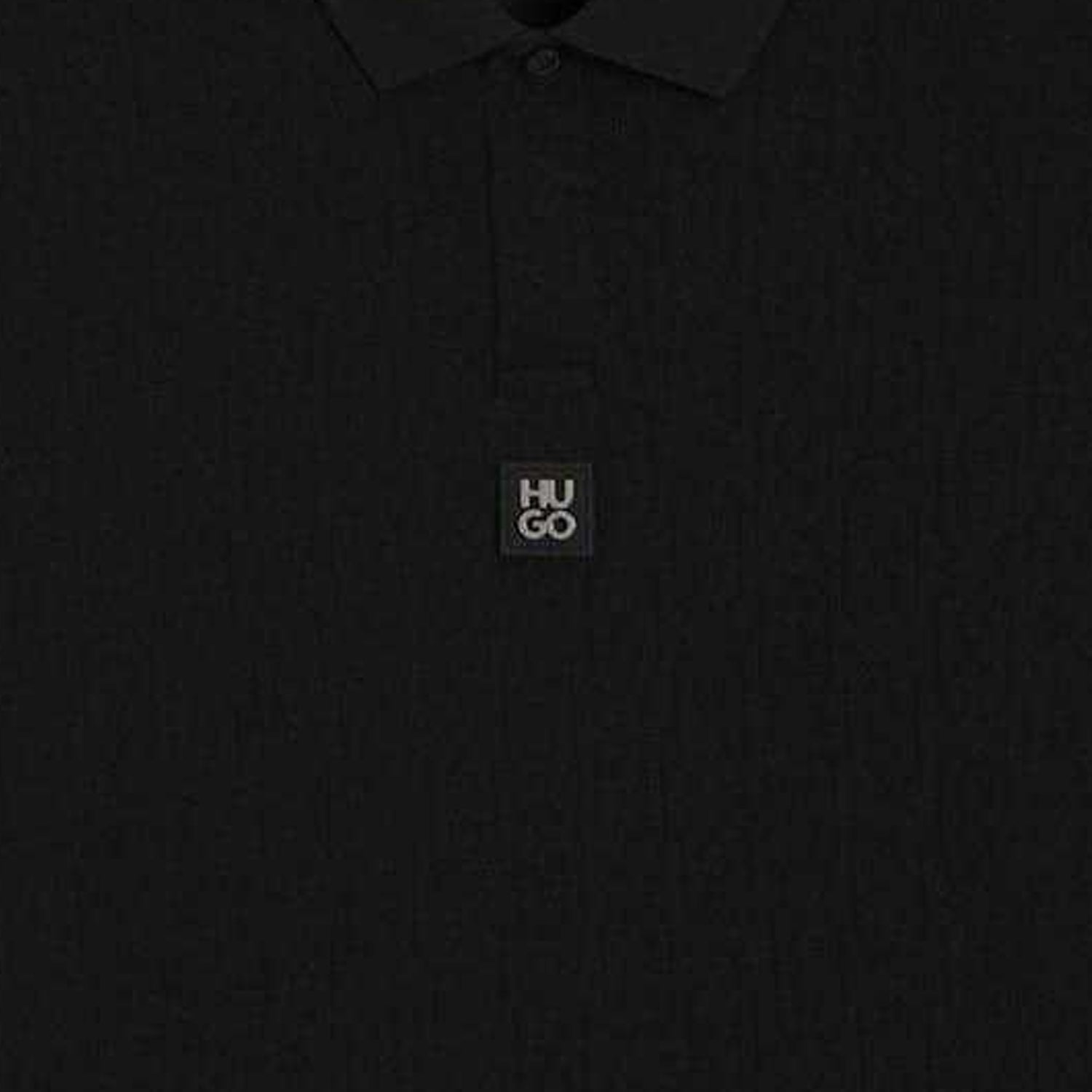 Black - Back - Hugo Boss Mens Cotton Collared Regular Polo Shirt