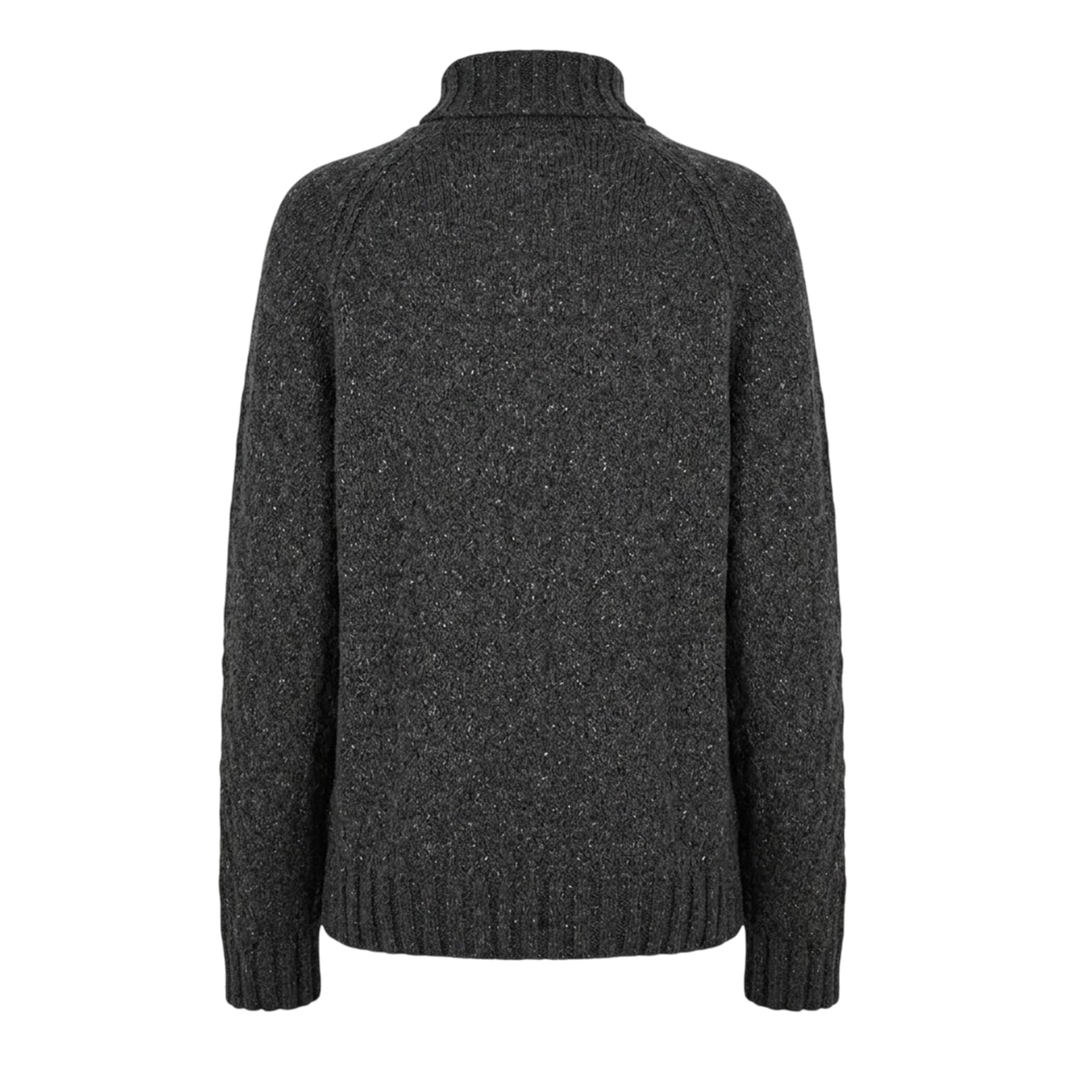 Medium Grey Marl - Back - Hugo Unisex Adult Cable Knit Jumper