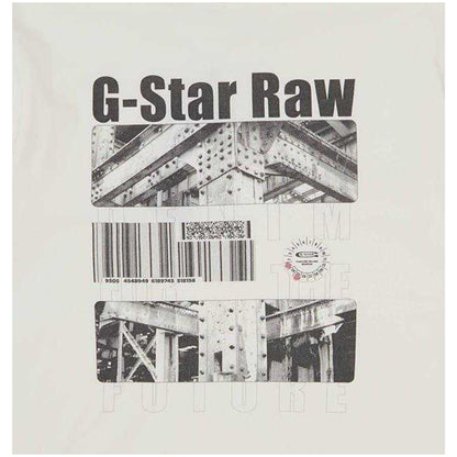 White - Back - G-Star Childrens-Kids Lettering Crew Neck Oversized T-Shirt