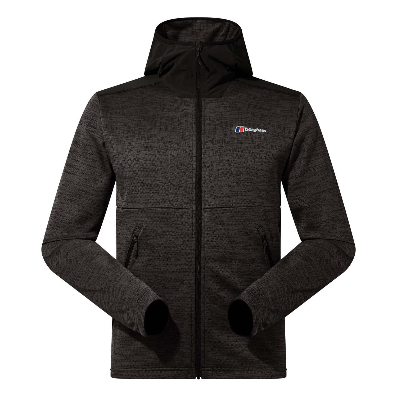 Grey-Black - Front - Berghaus Mens Thraskii Hooded Jacket