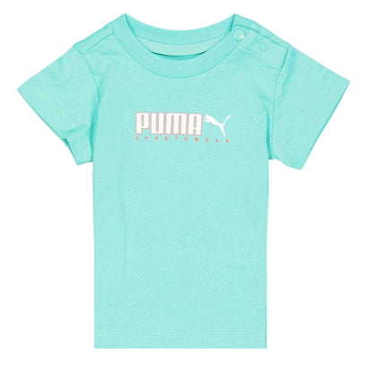 Aquatic - Back - Puma Childrens-Kids Logo Cotton Top & Bottom Set Set