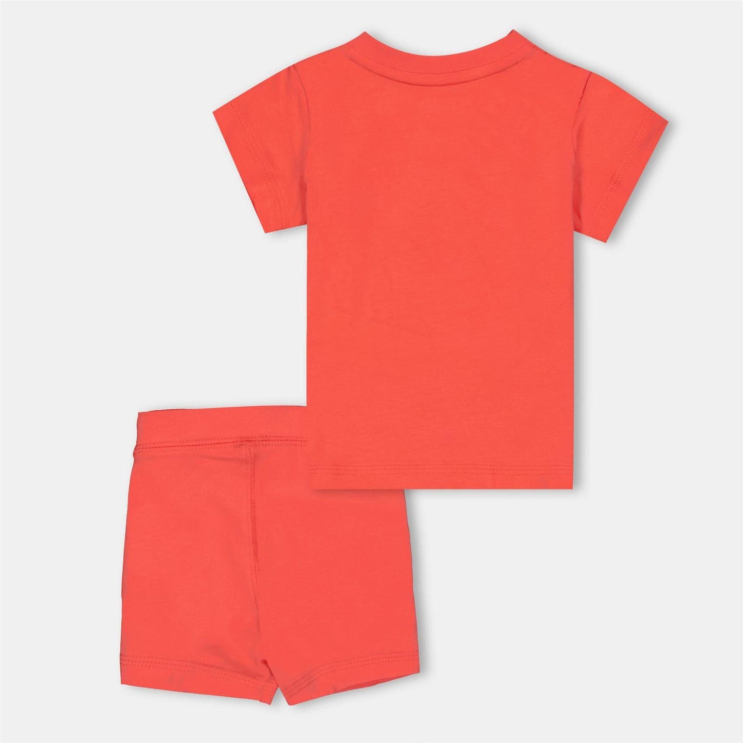 Peach - Side - Puma Childrens-Kids Logo Cotton Top & Bottom Set Set