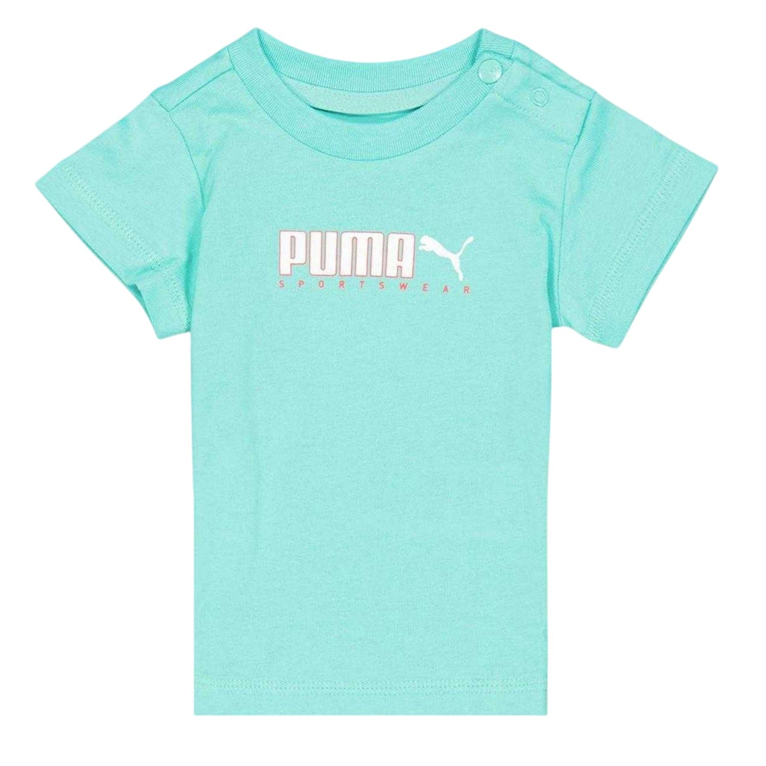 Aquatic - Side - Puma Childrens-Kids Logo Cotton Top & Bottom Set Set