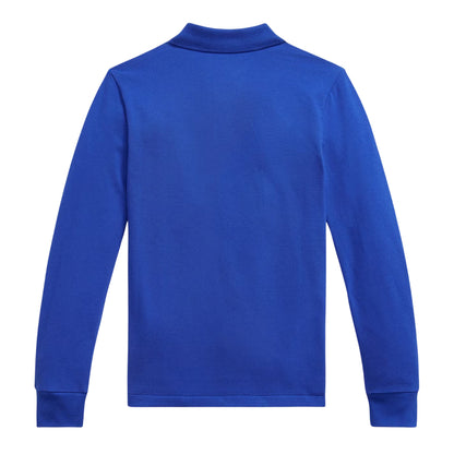 Azure - Back - Ralph Lauren Childrens-Kids Long-Sleeved Polo Shirt