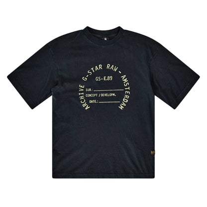 Salute - Front - G-Star Childrens-Kids Graphic Print Drop Shoulder Oversized T-Shirt