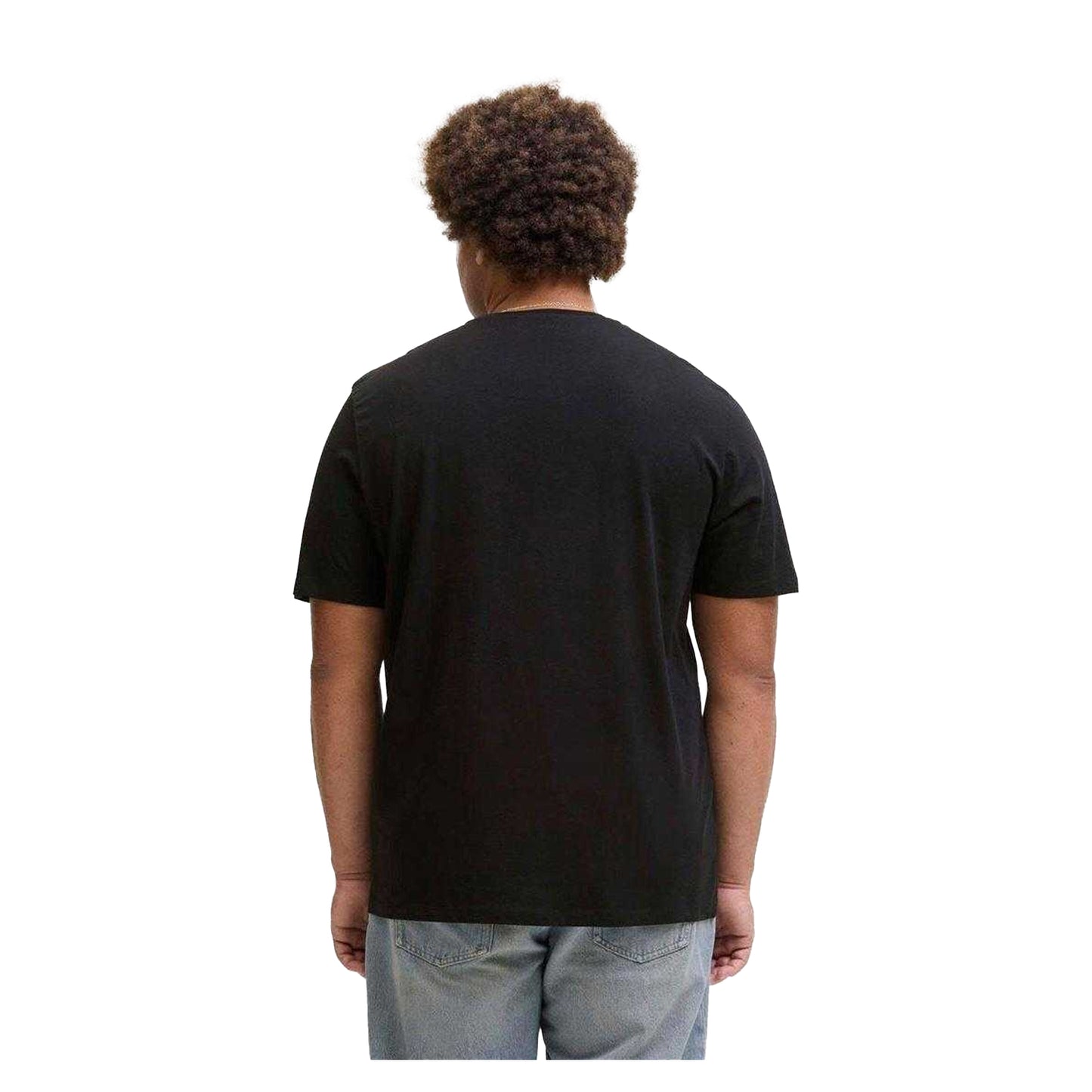 Black - Back - Jack And Jones Mens Colour Logo Plus T-Shirt