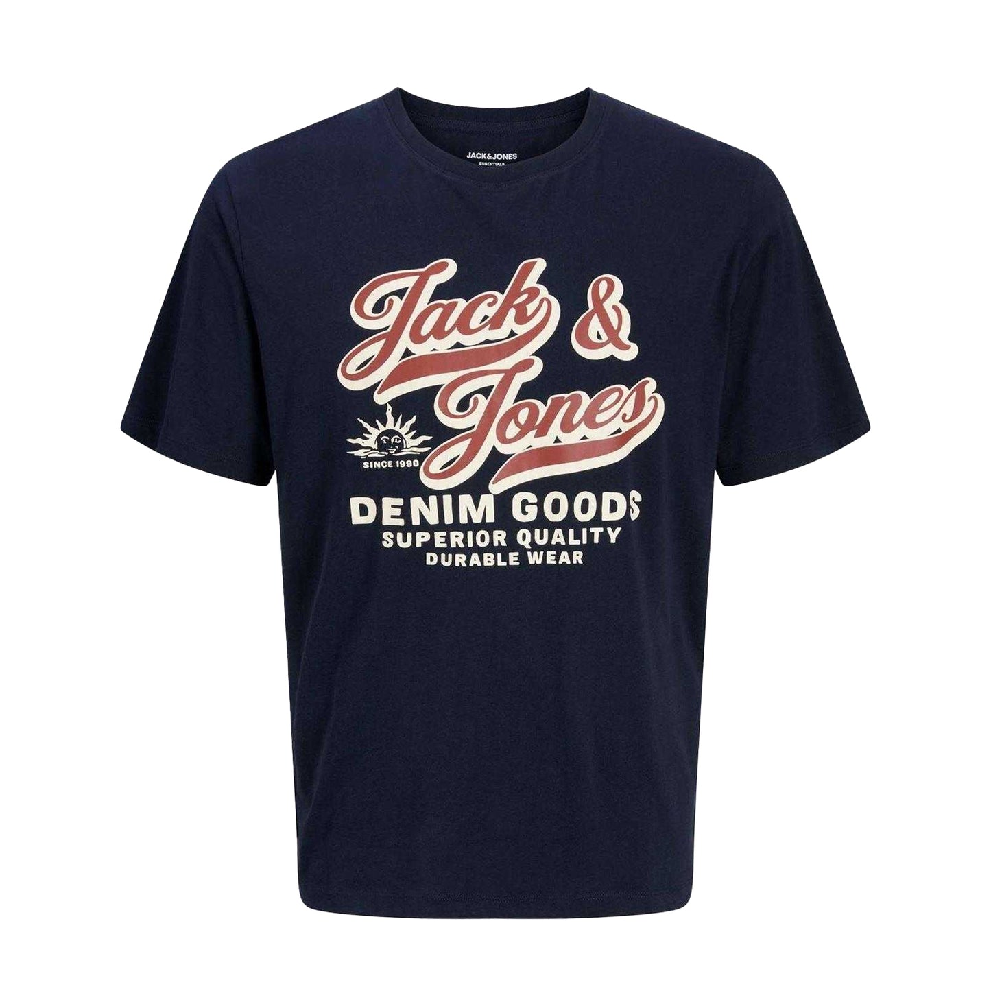 Sky Captain - Front - Jack And Jones Mens Colour Logo Plus T-Shirt