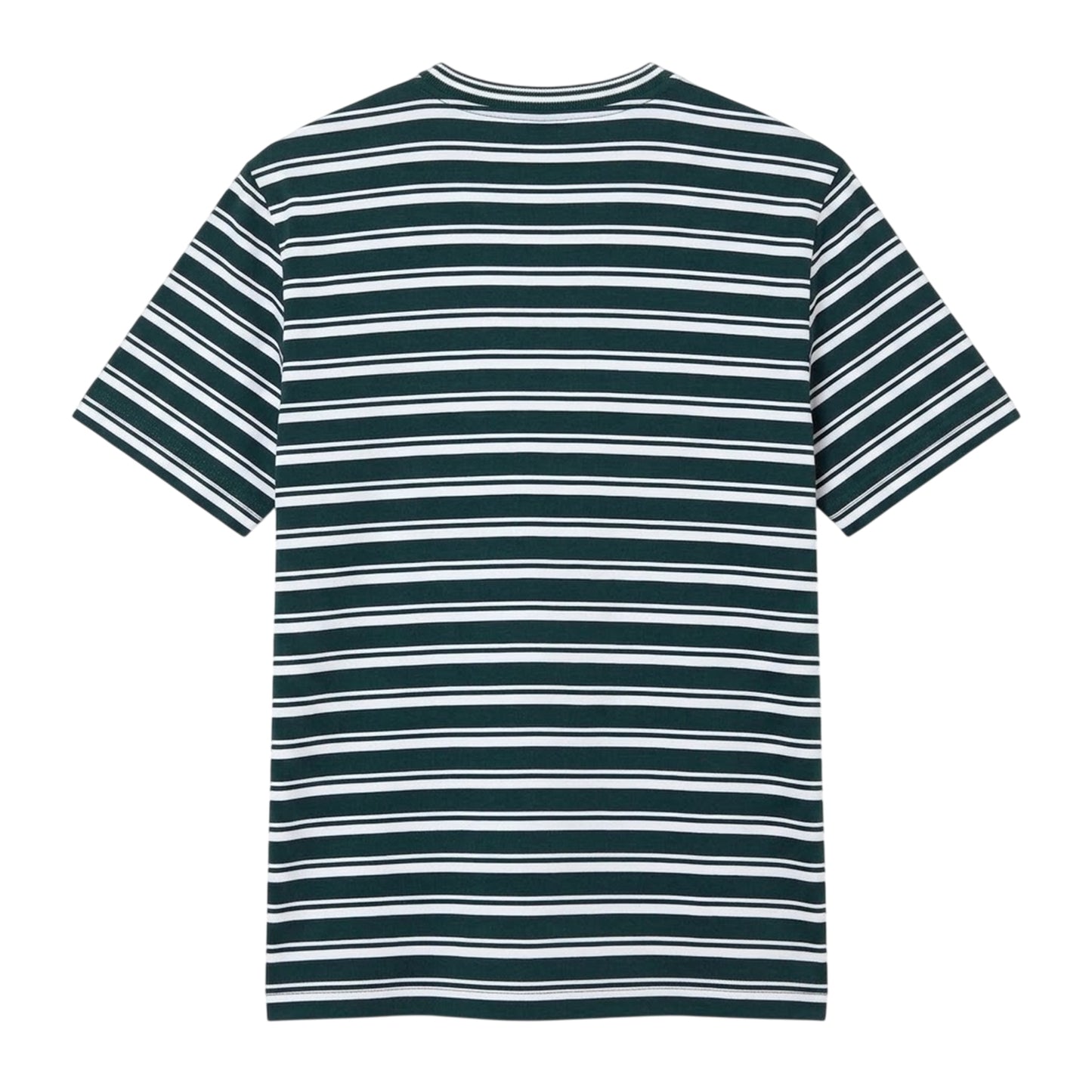 Green - Back - Lacoste Womens-Ladies Striped Boxy T-Shirt