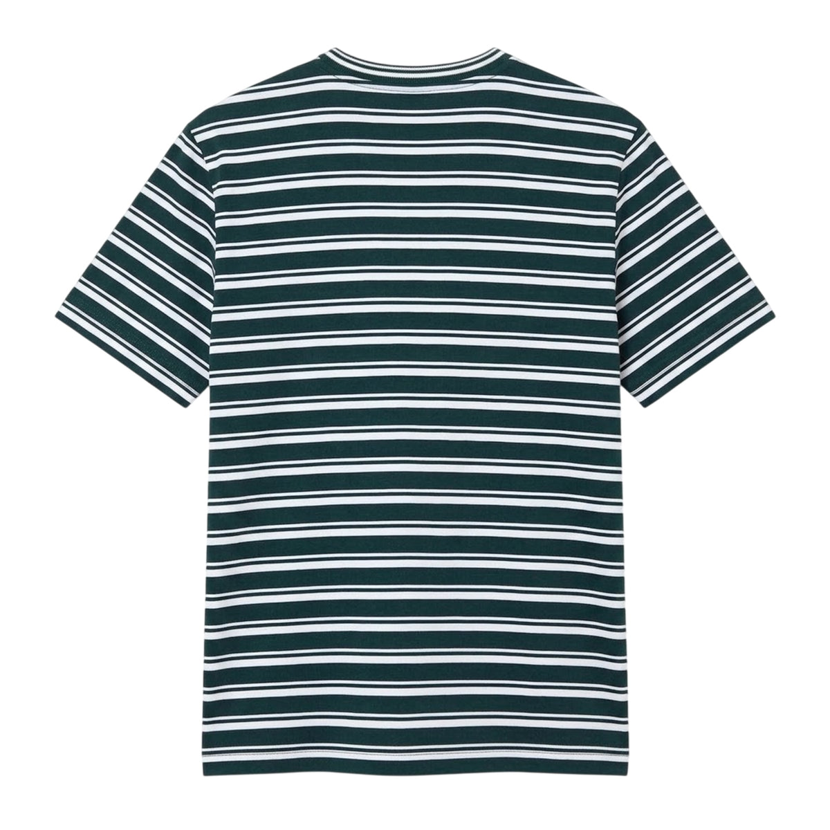 Green - Back - Lacoste Womens-Ladies Striped Boxy T-Shirt